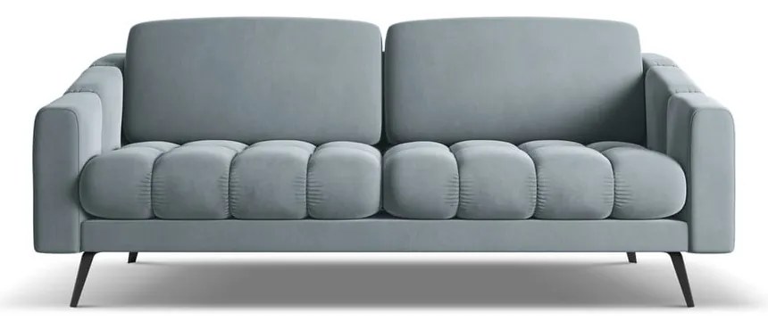 Svetlomodrá zamatová pohovka 202 cm Nalu – Makamii