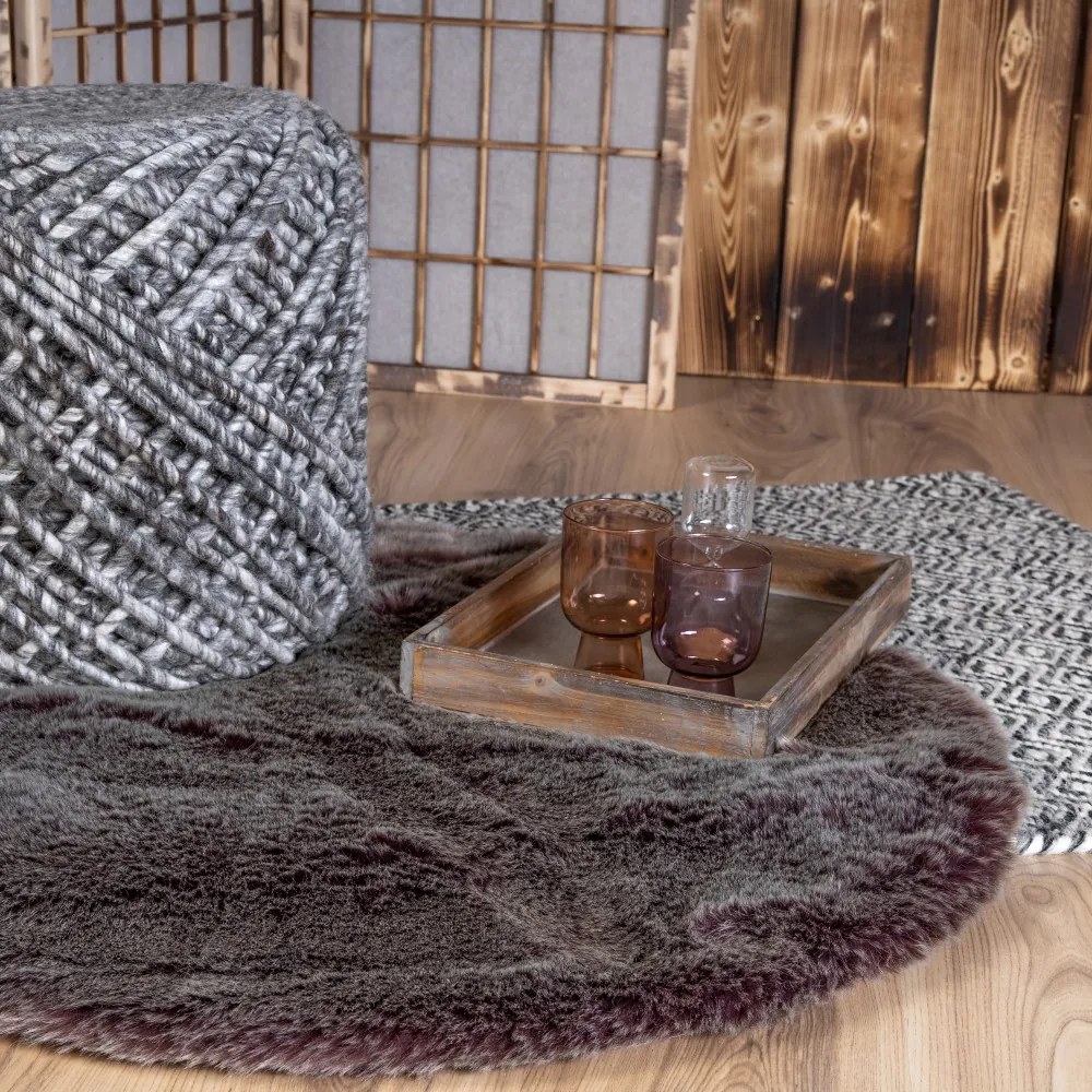 Obsession, Kusový koberec Samba 495 Mauve kruh, 80x80 (priemer) kruh, fialová, obývacia izba