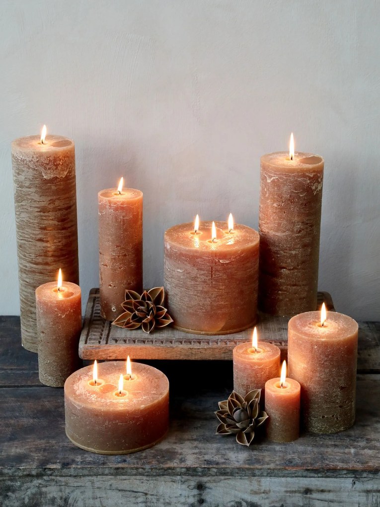 Chic Antique Sviečka Rustic Walnut 10cm