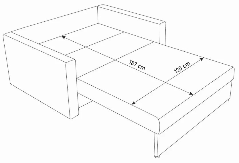 Rozkladacia pohovka HEVEN, 136x85x98 sawana 05/sawana 21