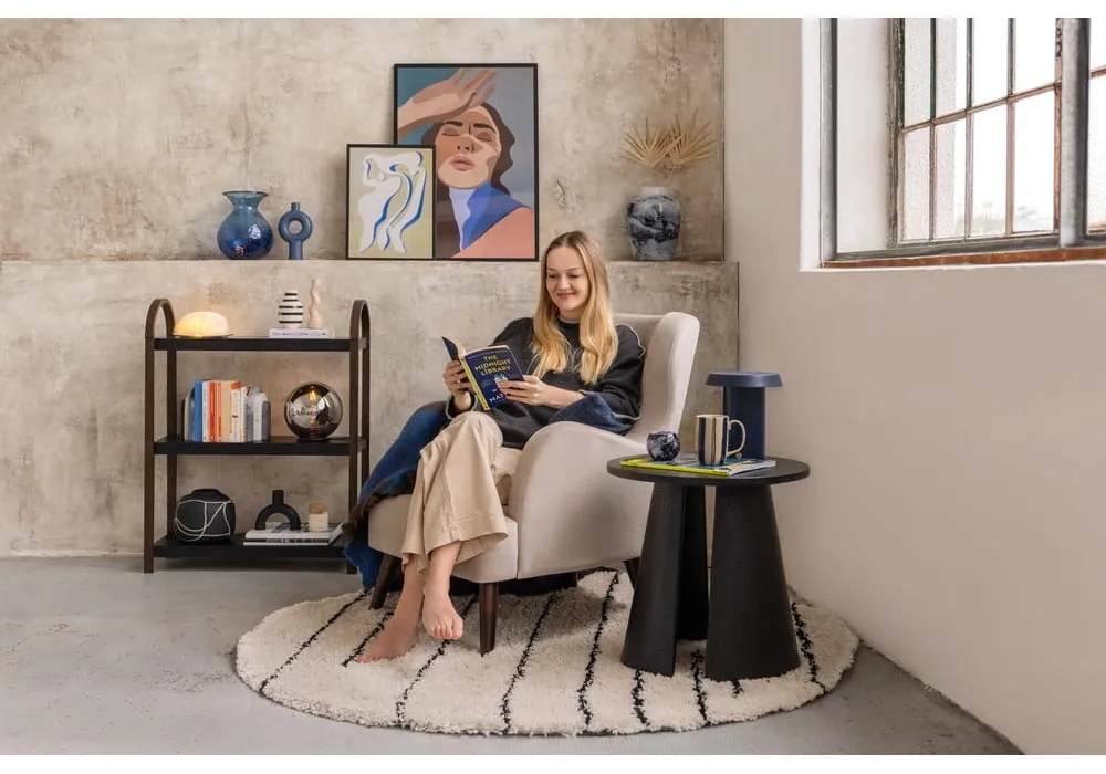 Fialové zamatové kreslo ušiak Noemye – Bonami Selection