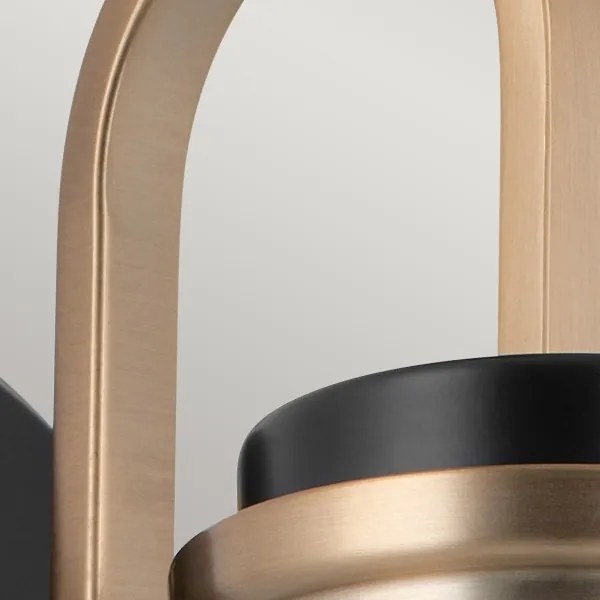 Kichler KL-FARUM1-BK - LED Kúpeľňová lampa FARUM 1xG9/3W/230V čierna/mosadz