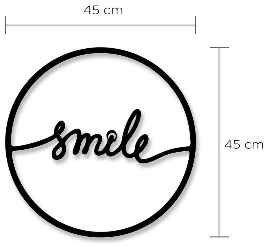 Nástenná dekorácia z kovu Smile