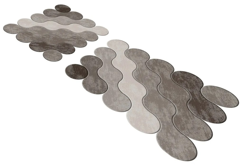 Kúpeľňová súprava kobercov DUALITY hnedá