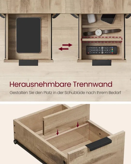 Príručný stolík so zásuvkami LET325K01