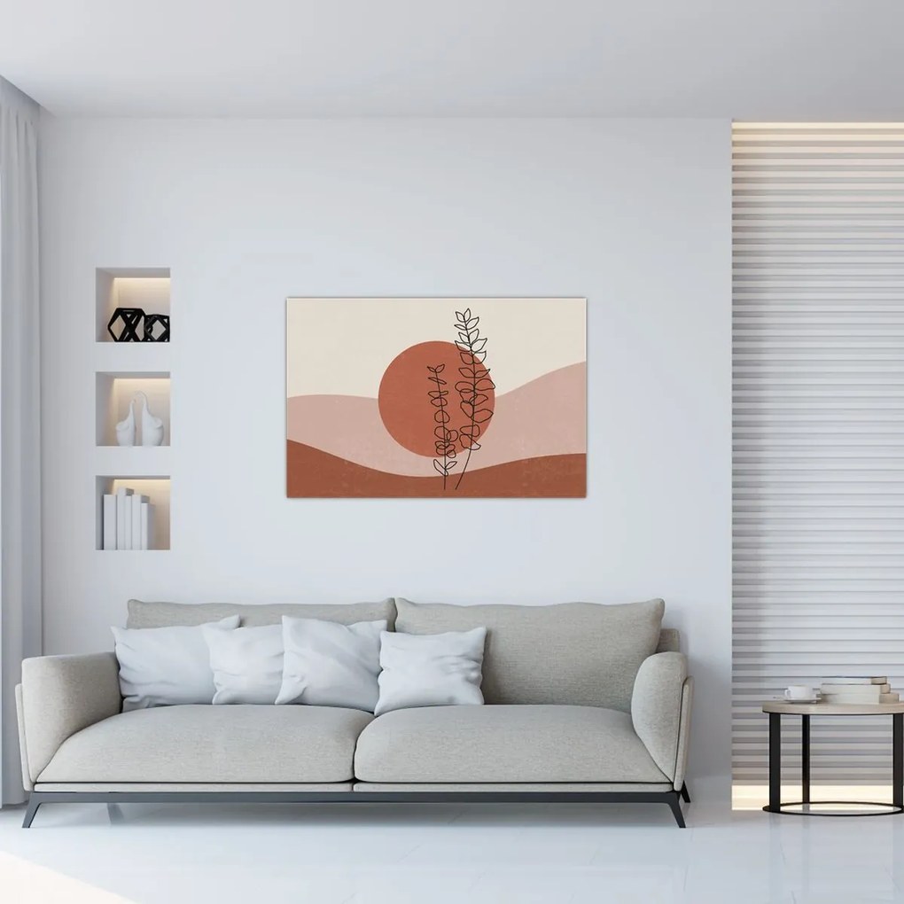 Obraz - Boho listy N⁰1 (90x60 cm)
