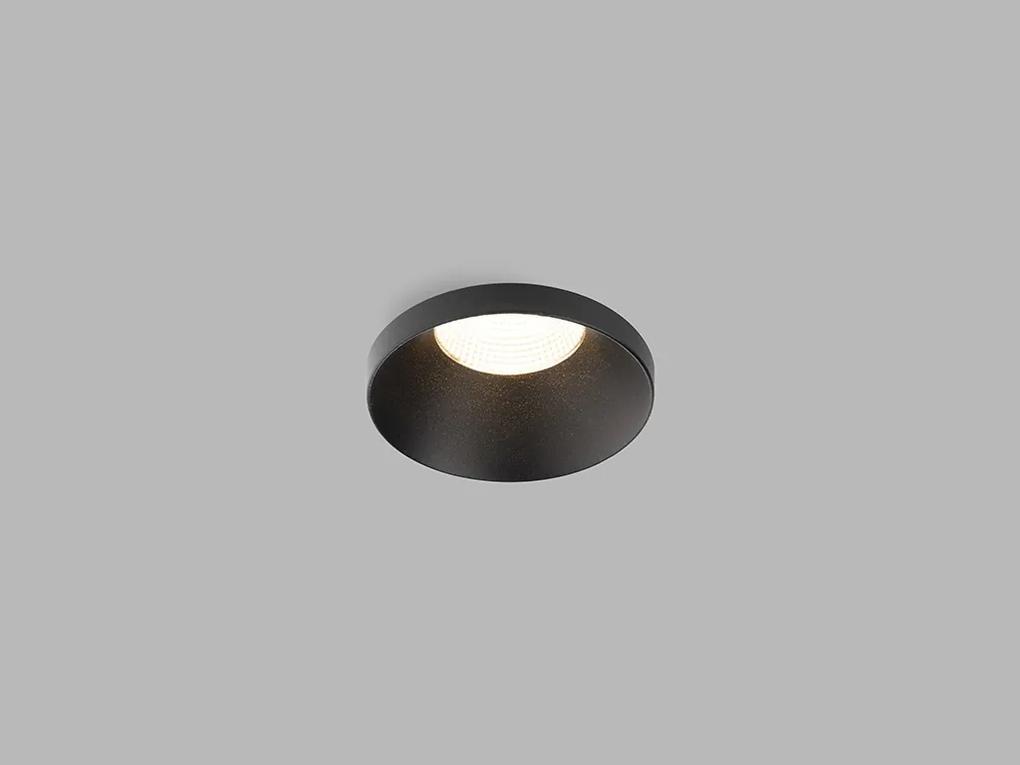 LED2 Kúpeľňové zápustné LED osvetlenie SPOT A, 9W, denná biela, okrúhle, čierne, IP44