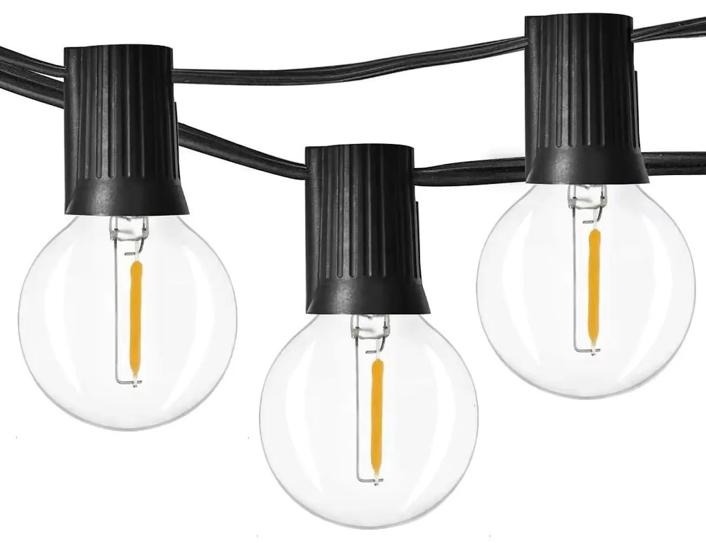 BERGE Záhradná girlanda 30m - 100x LED žiarovka G40 230V