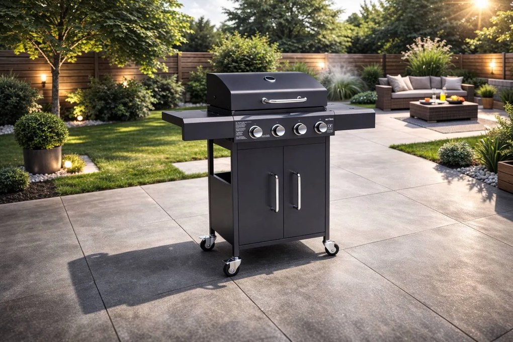 Plynový gril BestBerg BBBQ-28SB / 5 horákov / 14,4 kW / čierna