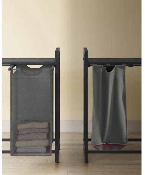 Kôš na bielizeň REX čierna/sivá