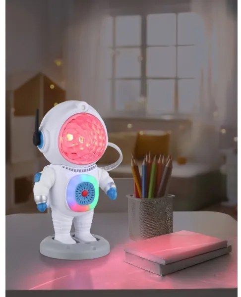 Globo 28084 - LED RGB stolná lampa COSMO LED/6W/5V astronaut biela