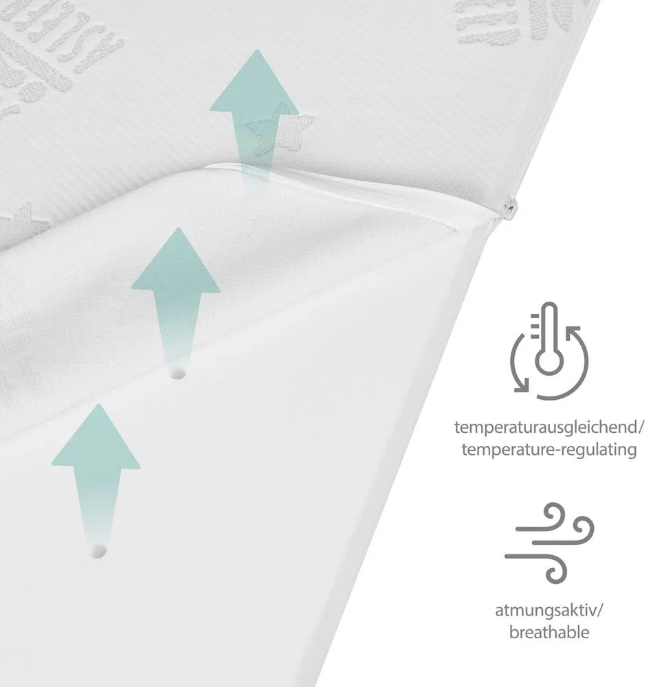 Penový detský matrac s odnímateľným poťahom 70x140 cm Comfort Air Roll – Roba