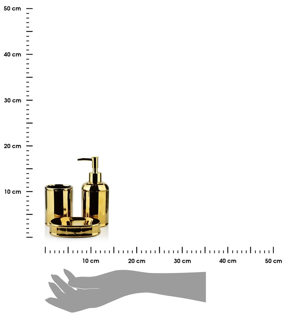 Sada kúpeľňových doplnkov Ciri, zlatá