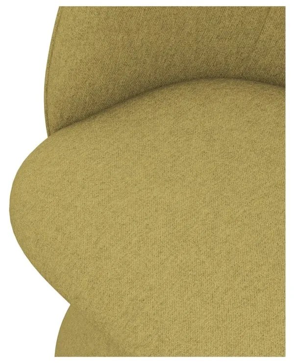 Žlté čalúnené jedálenské kreslo Maia – Makamii