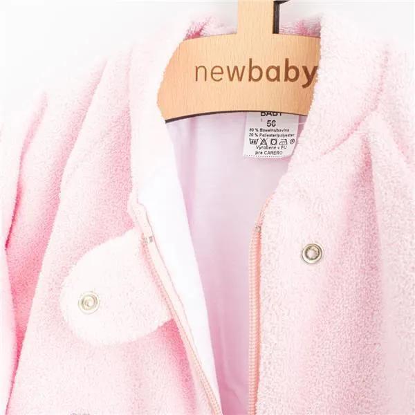 Dojčenský froté spací vak New Baby medvedík ružový, vel. 80 (9-12m)