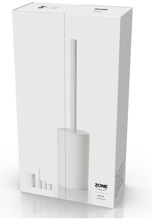 Biela porcelánová WC kefa Zone Solo White