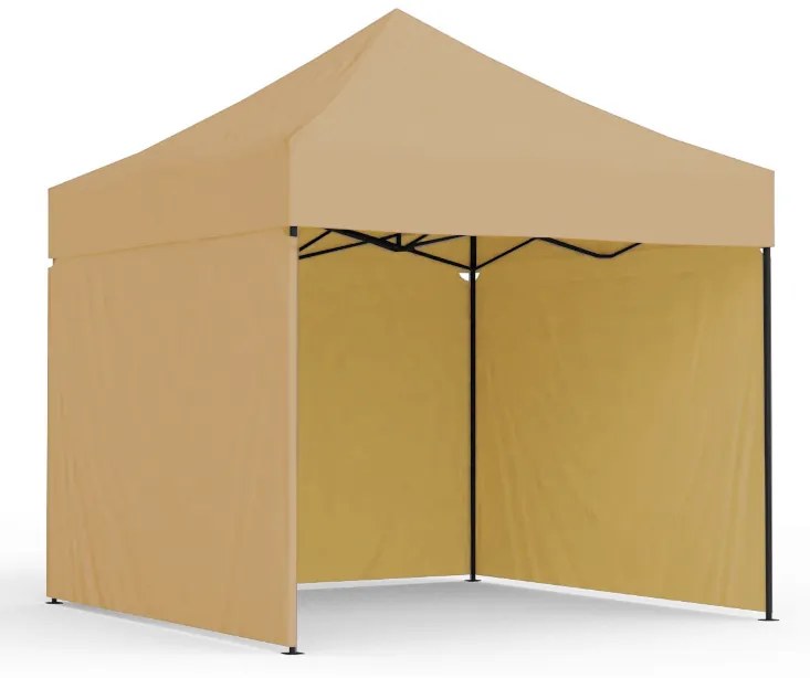 Trojstenný párty stan bez okien biela 3m x 3m