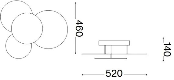 Ideal Lux - LED Stropné svietidlo CLOUD LED/33W/230V CRI 90 biela