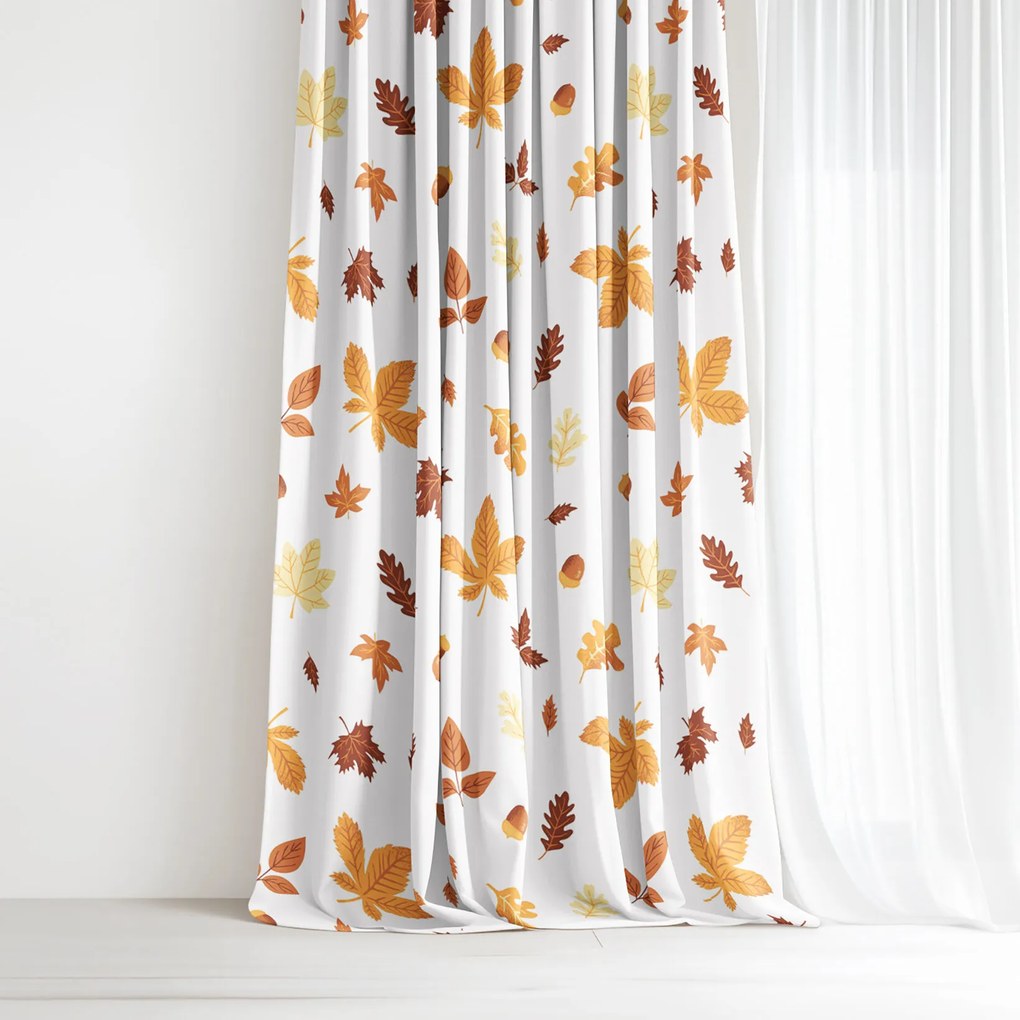 Goldea bavlnený záves - jesenné listy 140x150 cm