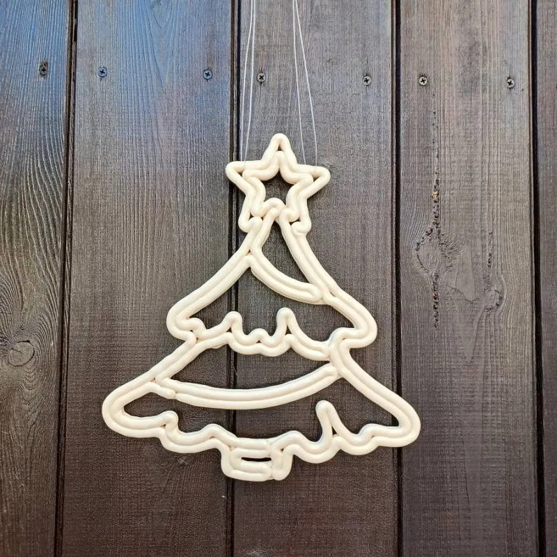 DECOLED Vianočný stromček, 30 cm, biely