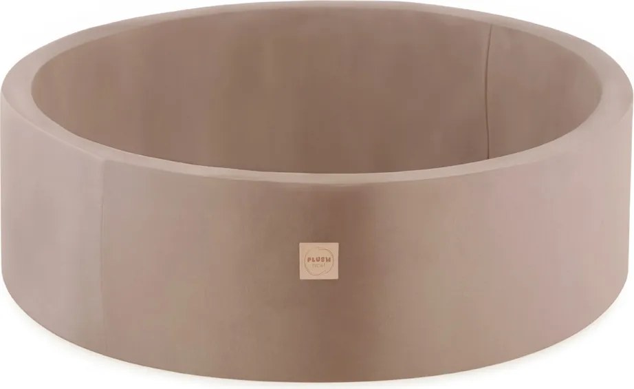 Suchý bazén pre deti zamatový 90 x 30 + 200 loptičiek - zlatá