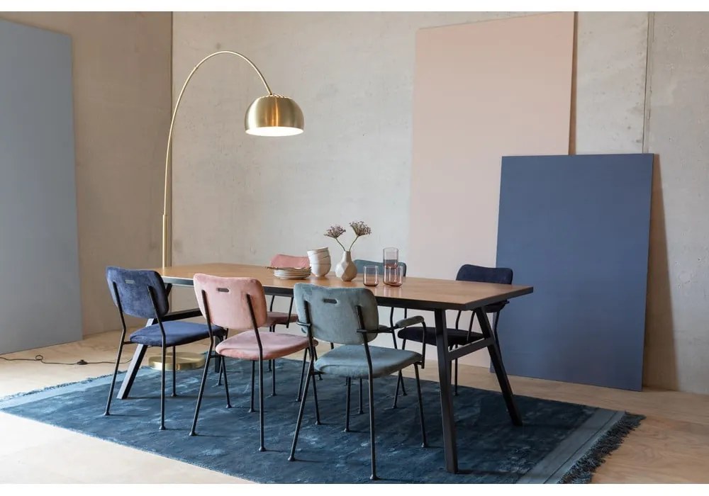 Tmavomodré jedálenské stoličky v súprave 2 ks Benson - Zuiver