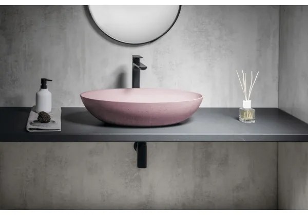 Sapho - Umývadlo na dosku FORMIGO 60x40 cm betón/ružová