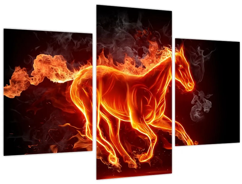 Obraz - Kôň v ohni (90x60 cm)