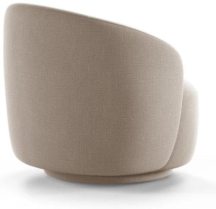 Svetlohnedé otočné ženilkové kreslo Letizia – Micadoni