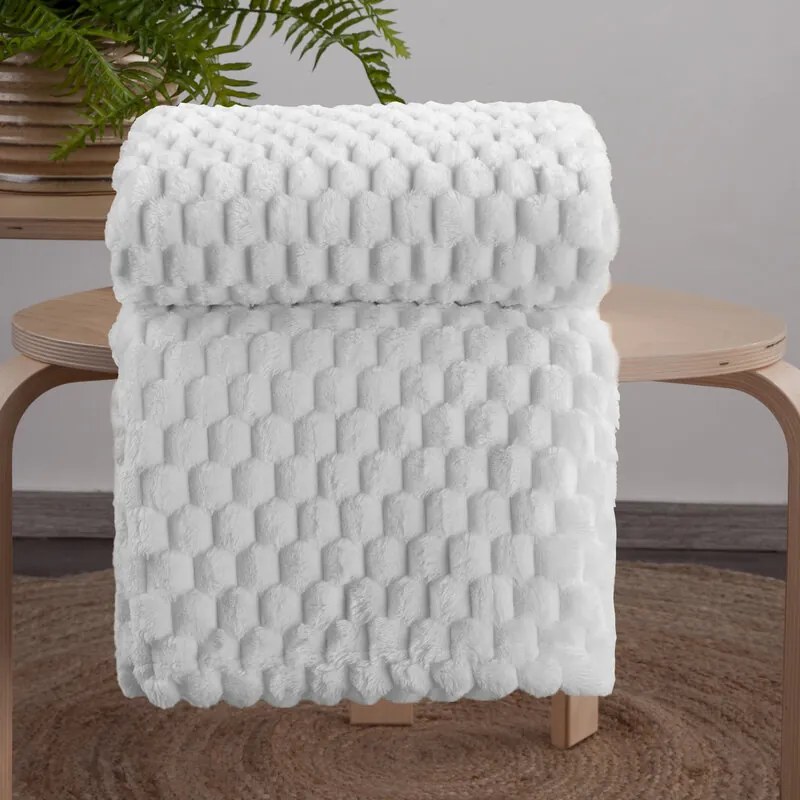 Dekorstudio Deka CINDY6 v bielej farbe Rozmer deky: 70x160cm