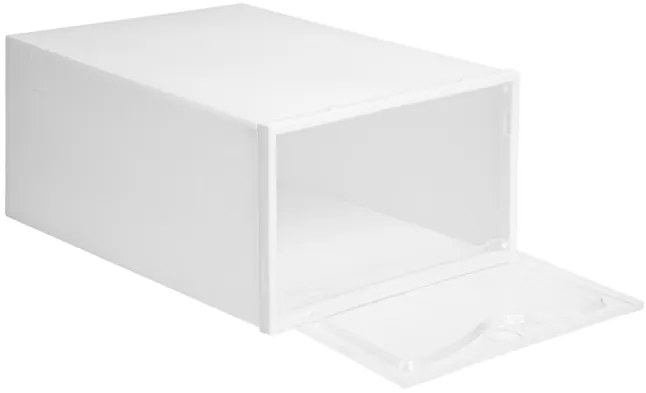 Úložné boxy na topánky OSLO biele (10 ks)