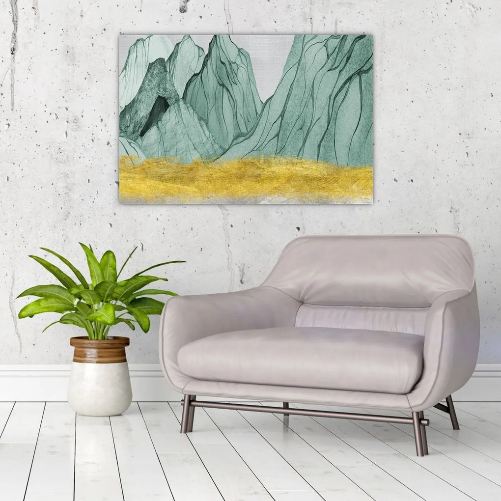 Obraz - Smaragdové hory N⁰1 (90x60 cm)