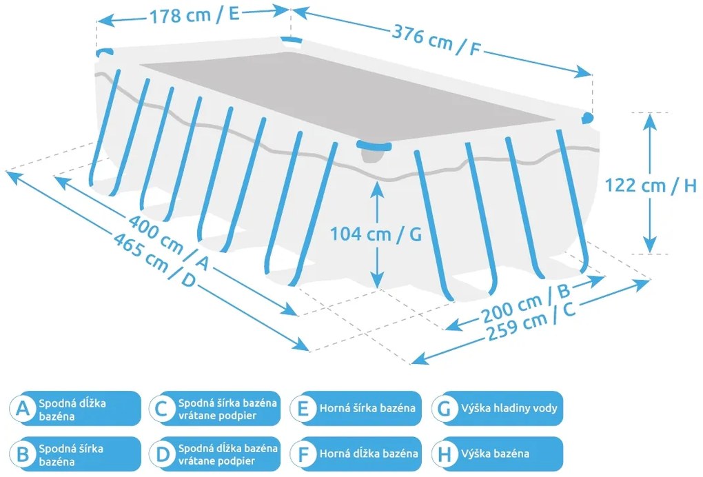 Marimex | Bazén Florida Premium 2,00x4,00x1,22 m s kartušovou filtráciou | 10340258