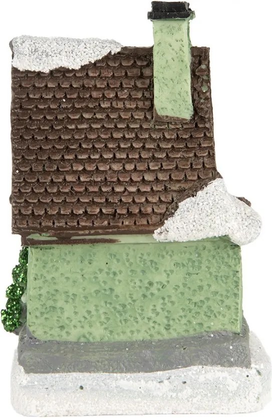 Dekorácia malinký svietiaci zelený domček Manon LED - 5*5*7 cm