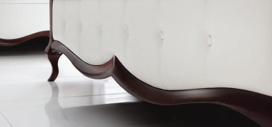 Rustikálny nočný stolík Milano MI-SZN - biely vysoký lesk / orech Milano