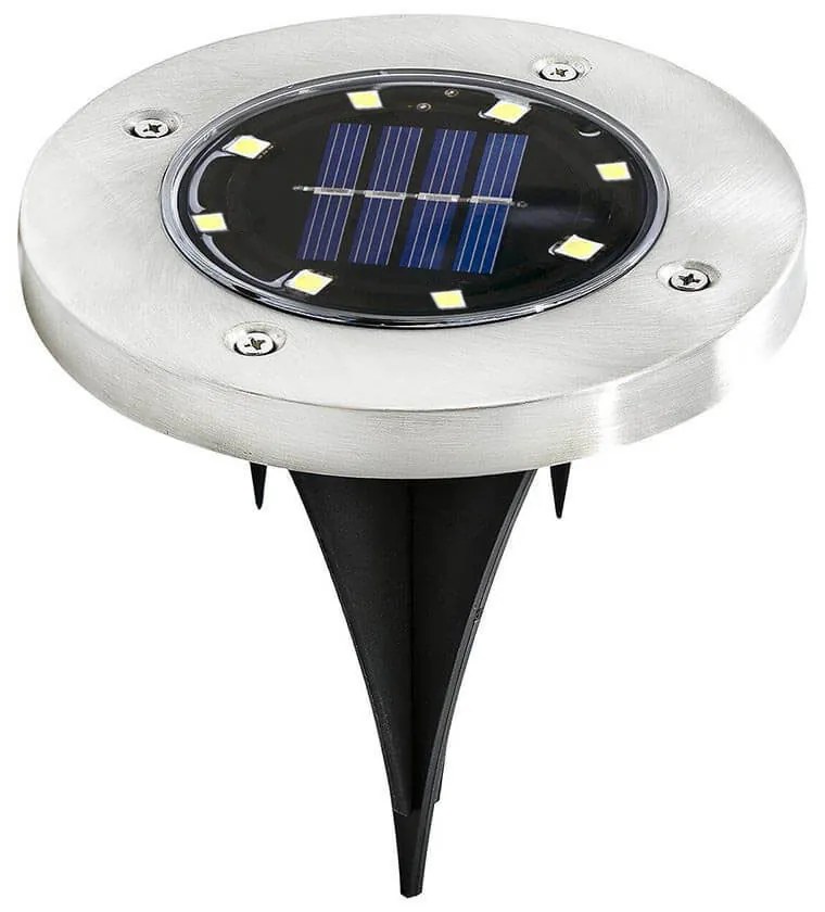 Zabudovateľné vonkajšie solárne svietidlo, 4 ks