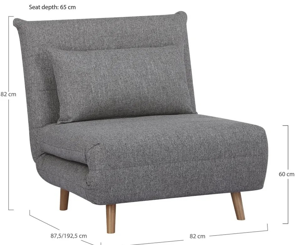 Sivé kreslo Marlow – House Nordic