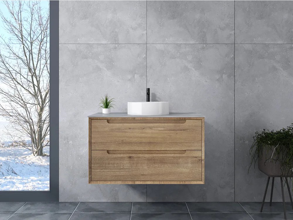 Genova Sonoma Kúpeľňová skrinka s umývadlom 80 cm