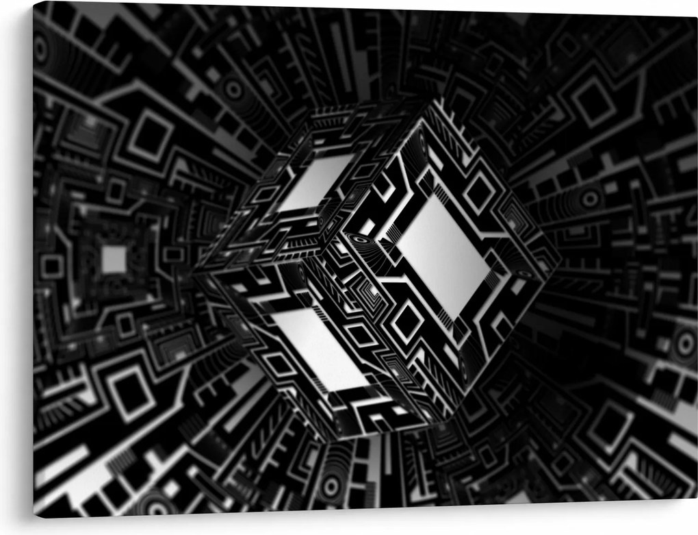 Obraz abstraktné kocky (70x50 cm)