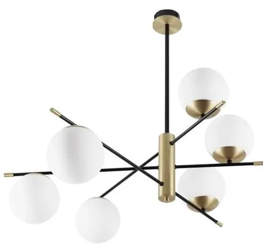 Ideal Lux - Luster na tyči GOURMET 6xE14/28W/230V pr. 100 cm zlatá