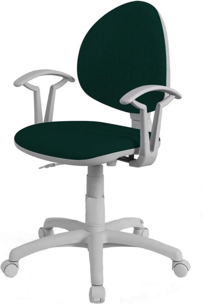 NOWY STYL Smart White detská stolička na kolieskach s podrúčkami zelená (C32)