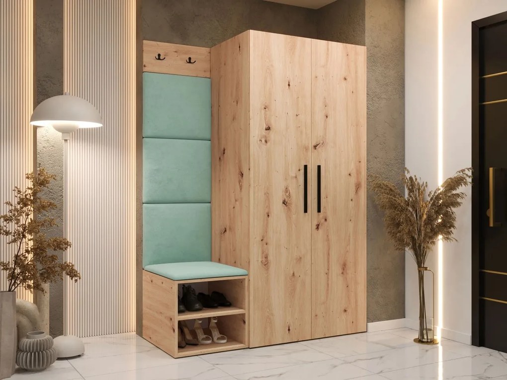Predsieň Hekurt IV, Farby: Biela, Dostupné poťahy: ekokoža Soft 011 (čierna)