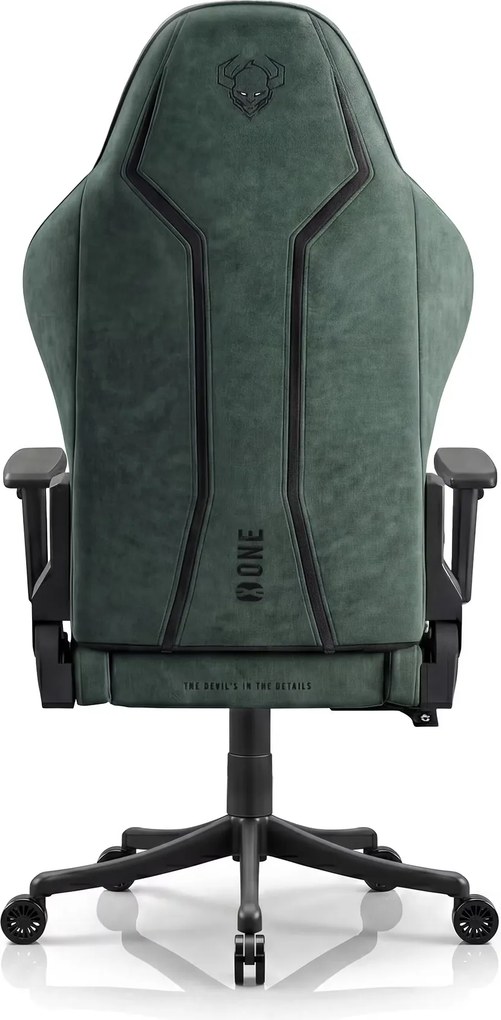 Herné kreslo z látkovým poťahom Small Size, čierny-zelený: Diablo X-One 2.0 Forest Green