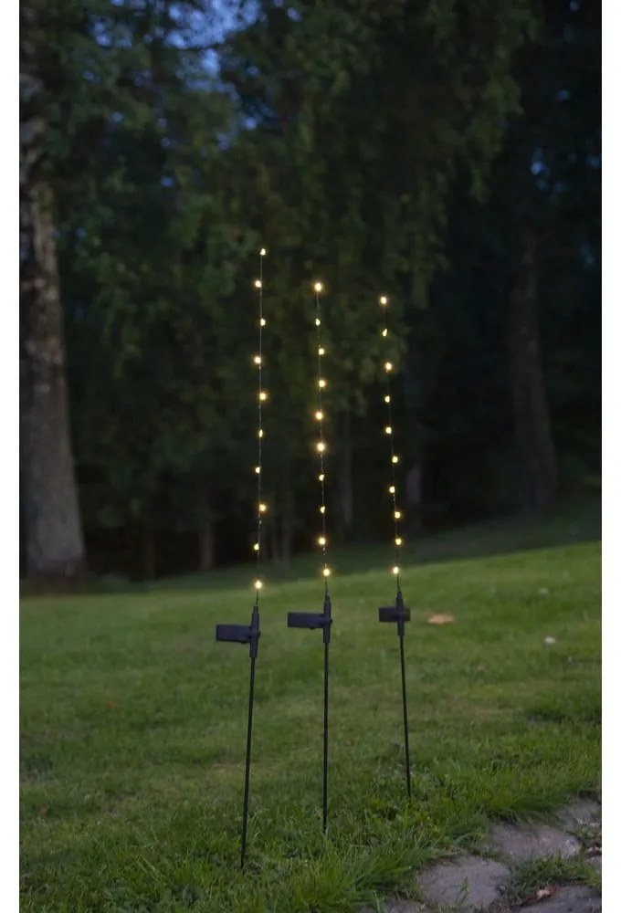 Súprava 3 solárnych LED svetelných dekorácií Star Trading Flexy, výška 80 cm