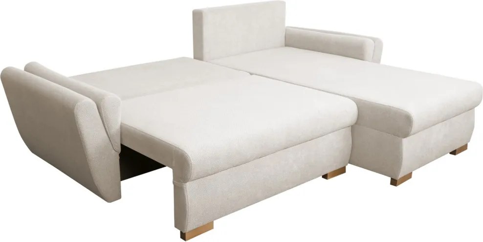 Rohová sedačka Helvetius, krémová látka