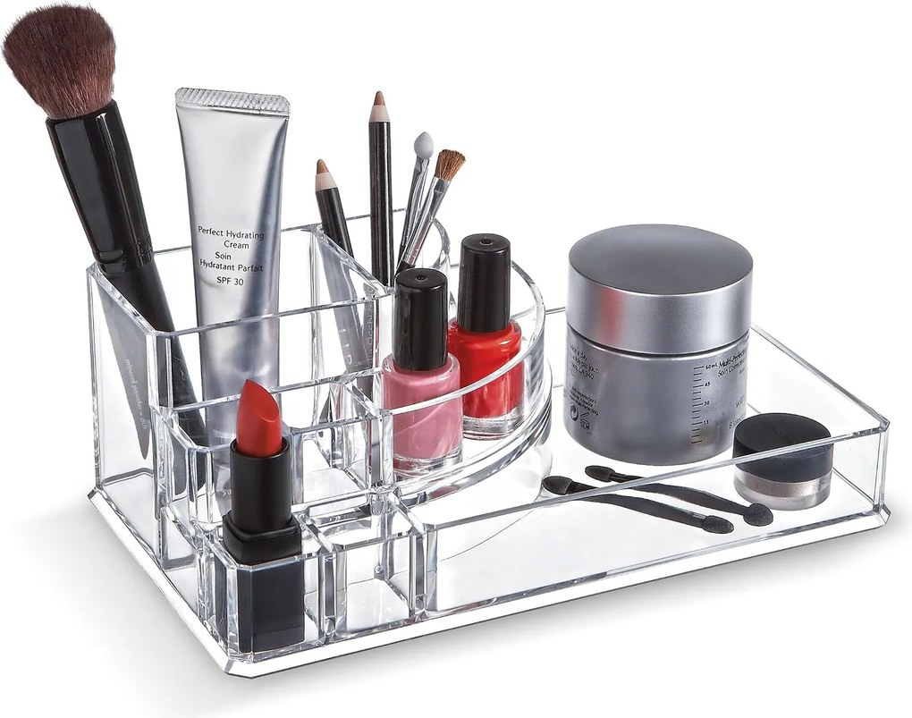 Domo Living Organizér na make-up, štetce, kefky DOMO AKRYL, 22,3 x 12,7 x 8 cm