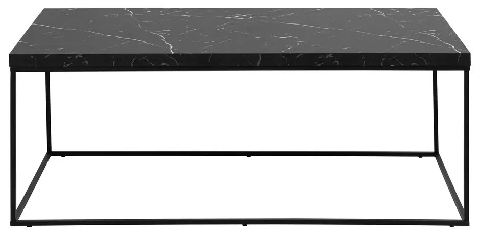 Konferenčný stolík Barossa 110 cm čierny mramor/čierny