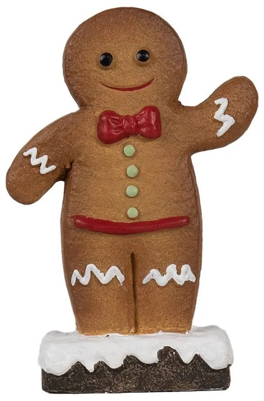 Hnedá vianočná dekorácia Perníček Gingerbread - 10*5*15 cm