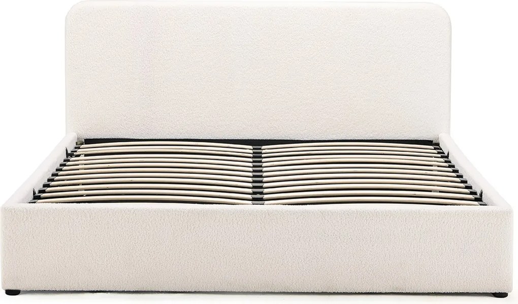 Noela Čalúnená posteľ s úložným priestorom biela TEDDY 160