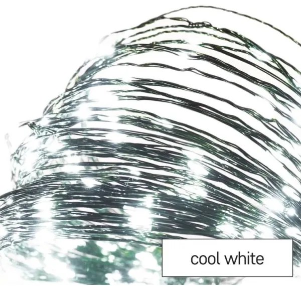 LED Vianočná vonkajšia reťaz 150xLED/20m IP44 studená biela